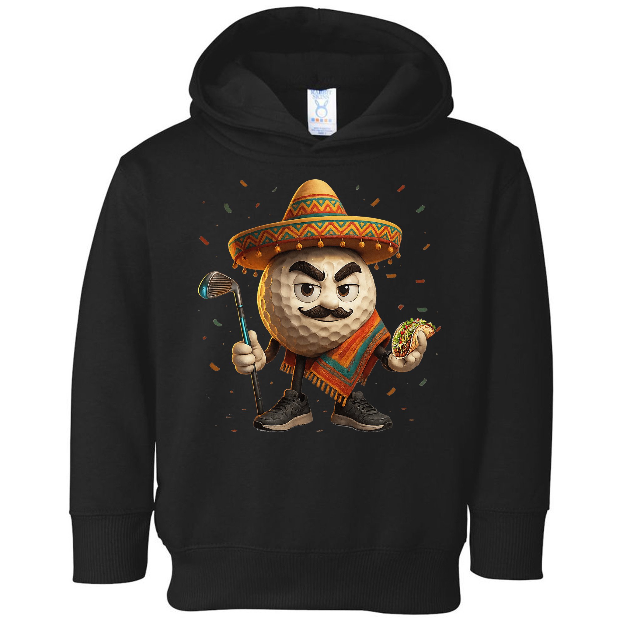 Cinco De Mayo Golf Ball With Sombrero Margarita Golf Lover Toddler Hoodie