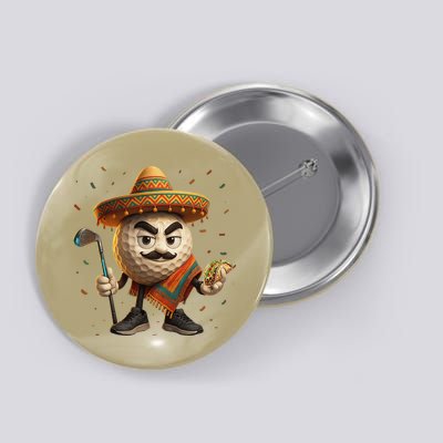 Cinco De Mayo Golf Ball With Sombrero Margarita Golf Lover Button