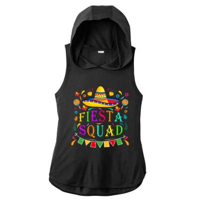 Cinco De Mayo Fiesta Squad Mexican Party Cinco De Mayo Squad Ladies PosiCharge Tri-Blend Wicking Draft Hoodie Tank