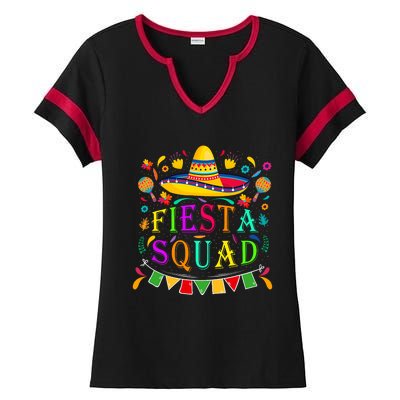 Cinco De Mayo Fiesta Squad Mexican Party Cinco De Mayo Squad Ladies Halftime Notch Neck Tee