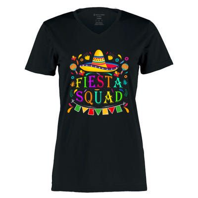 Cinco De Mayo Fiesta Squad Mexican Party Cinco De Mayo Squad Women's Momentum V-Neck T-Shirt