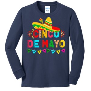 Cinco De Mayo Mexican Festival Party Kids Long Sleeve Shirt