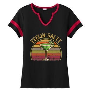 Cinco De Mayo Feeling Salty Funny Gift Margarita Ladies Halftime Notch Neck Tee