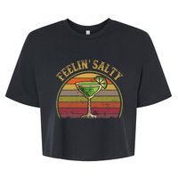 Cinco De Mayo Feeling Salty Funny Gift Margarita Bella+Canvas Jersey Crop Tee