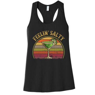 Cinco De Mayo Feeling Salty Funny Gift Margarita Women's Racerback Tank