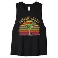 Cinco De Mayo Feeling Salty Funny Gift Margarita Women's Racerback Cropped Tank