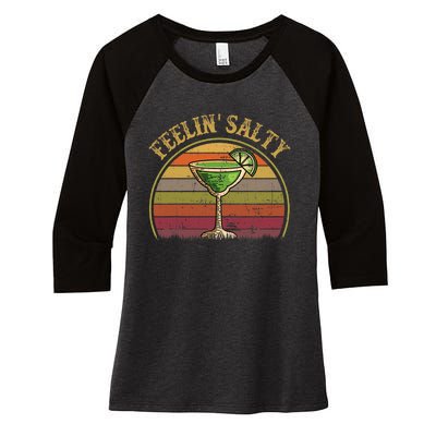 Cinco De Mayo Feeling Salty Funny Gift Margarita Women's Tri-Blend 3/4-Sleeve Raglan Shirt