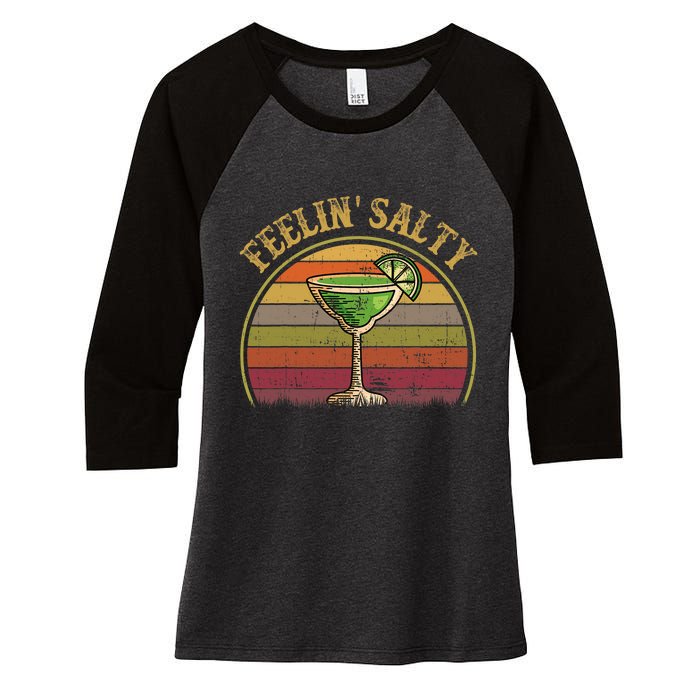 Cinco De Mayo Feeling Salty Funny Gift Margarita Women's Tri-Blend 3/4-Sleeve Raglan Shirt