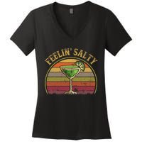 Cinco De Mayo Feeling Salty Funny Gift Margarita Women's V-Neck T-Shirt