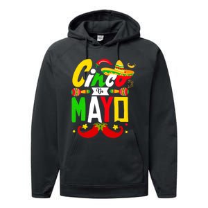 Cinco De Mayo Mexican Fiesta 5 De Mayo For Mexican Performance Fleece Hoodie