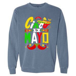 Cinco De Mayo Mexican Fiesta 5 De Mayo For Mexican Garment-Dyed Sweatshirt