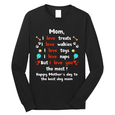 Cute Dog Mom Mothers Day Happy Mothers Day Gifts From Dog Long Sleeve Shirt