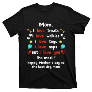 Cute Dog Mom Mothers Day Happy Mothers Day Gifts From Dog T-Shirt