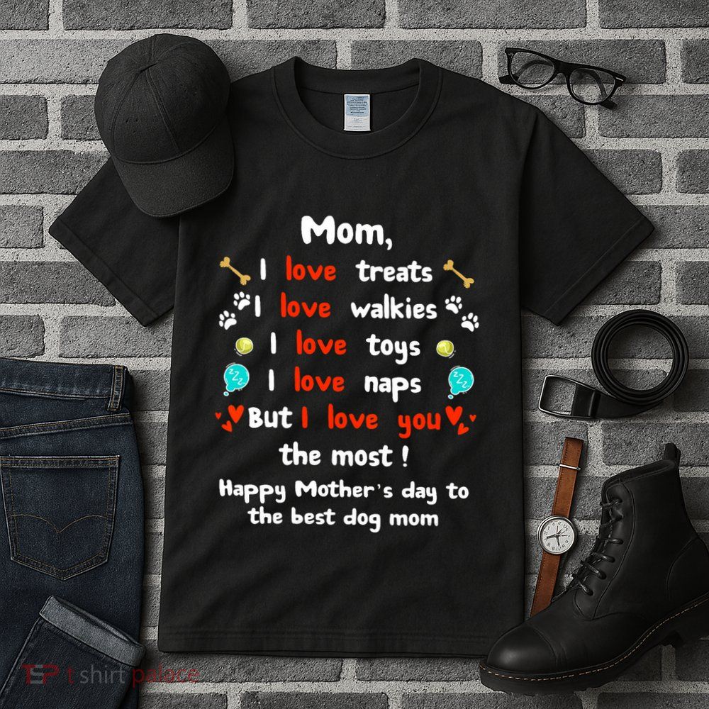 Cute Dog Mom Mothers Day Happy Mothers Day Gifts From Dog Tall T-Shirt