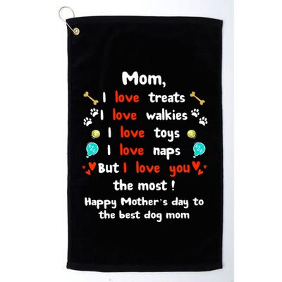Cute Dog Mom Mothers Day Happy Mothers Day Gifts From Dog Golf Towel