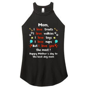 Cute Dog Mom Mothers Day Happy Mothers Day Gifts From Dog Women's Perfect Tri Rocker Tank