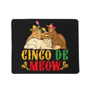 Cinco De Meow Funny Cinco De Mayo Women Cat Mousepad