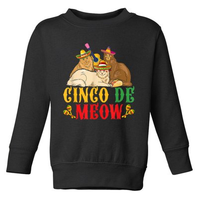 Cinco De Meow Funny Cinco De Mayo Women Cat Toddler Sweatshirt