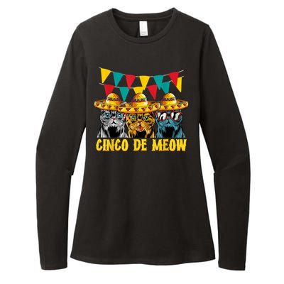 Cinco De Meow Cats Cinco De Mayo Mexico Womens CVC Long Sleeve Shirt