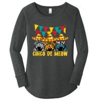 Cinco De Meow Cats Cinco De Mayo Mexico Women's Perfect Tri Tunic Long Sleeve Shirt