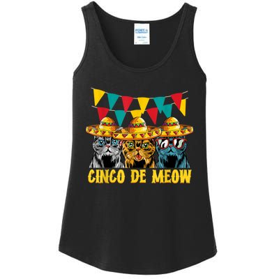 Cinco De Meow Cats Cinco De Mayo Mexico Ladies Essential Tank