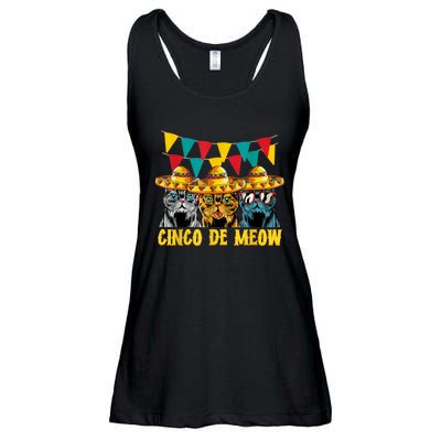 Cinco De Meow Cats Cinco De Mayo Mexico Ladies Essential Flowy Tank