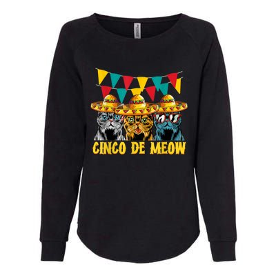 Cinco De Meow Cats Cinco De Mayo Mexico Womens California Wash Sweatshirt