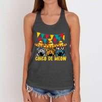 Cinco De Meow Cats Cinco De Mayo Mexico Women's Knotted Racerback Tank