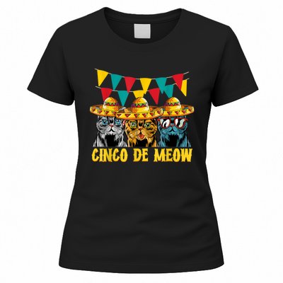 Cinco De Meow Cats Cinco De Mayo Mexico Women's T-Shirt