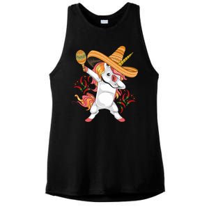 Cinco De Mayo Unicorn Dab Ladies PosiCharge Tri-Blend Wicking Tank