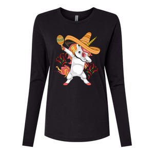 Cinco De Mayo Unicorn Dab Womens Cotton Relaxed Long Sleeve T-Shirt