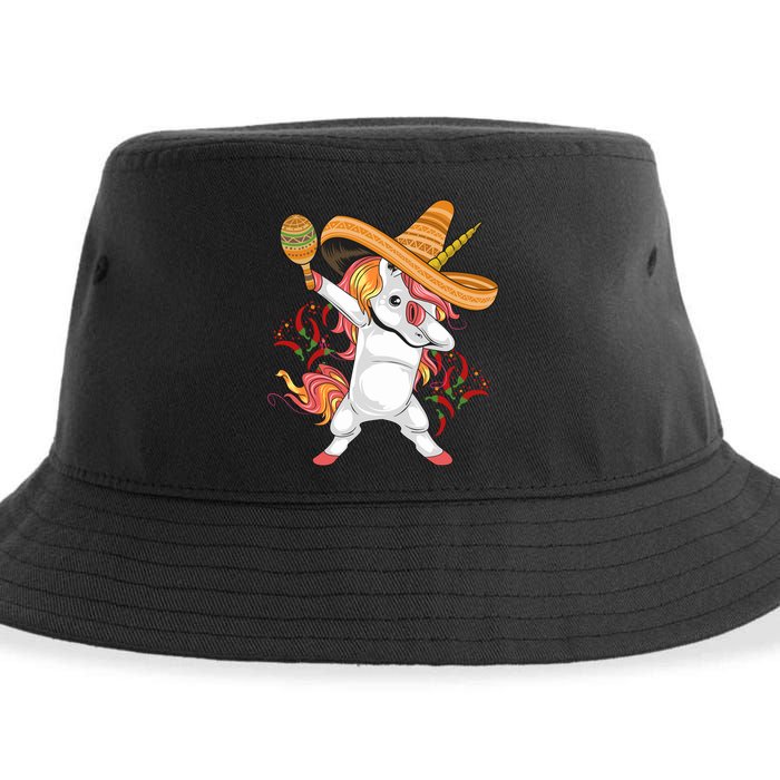 Cinco De Mayo Unicorn Dab Sustainable Bucket Hat