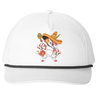 Cinco De Mayo Unicorn Dab Snapback Five-Panel Rope Hat