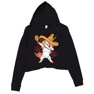 Cinco De Mayo Unicorn Dab Crop Fleece Hoodie