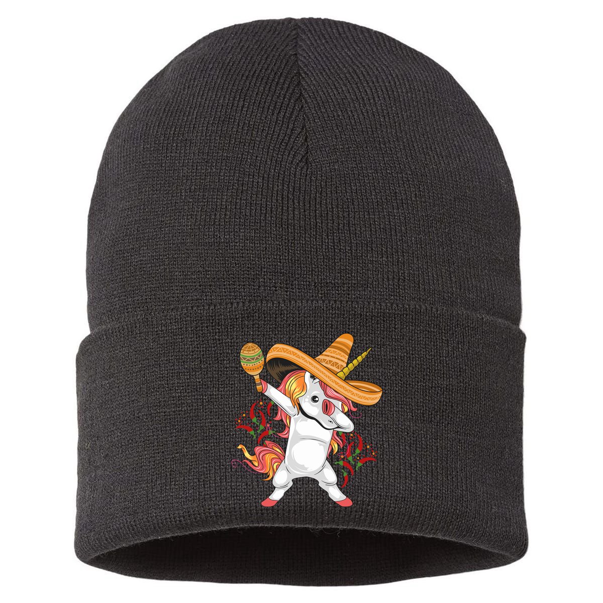 Cinco De Mayo Unicorn Dab Sustainable Knit Beanie