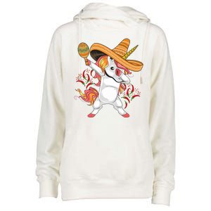 Cinco De Mayo Unicorn Dab Womens Funnel Neck Pullover Hood