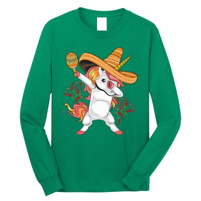 Cinco De Mayo Unicorn Dab Long Sleeve Shirt