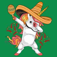 Cinco De Mayo Unicorn Dab Long Sleeve Shirt