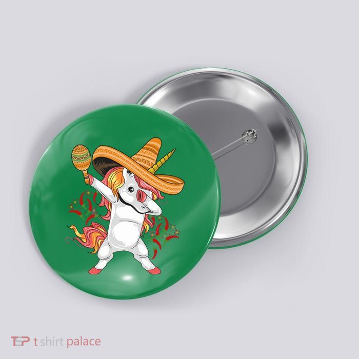 Cinco De Mayo Unicorn Dab Button