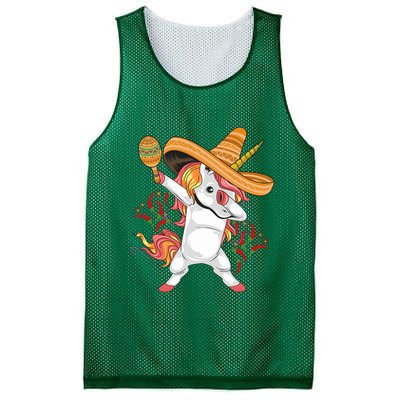 Cinco De Mayo Unicorn Dab Mesh Reversible Basketball Jersey Tank