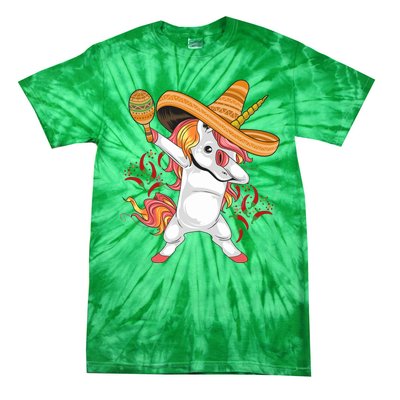 Cinco De Mayo Unicorn Dab Tie-Dye T-Shirt