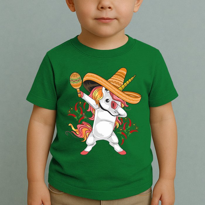 Cinco De Mayo Unicorn Dab Toddler T-Shirt