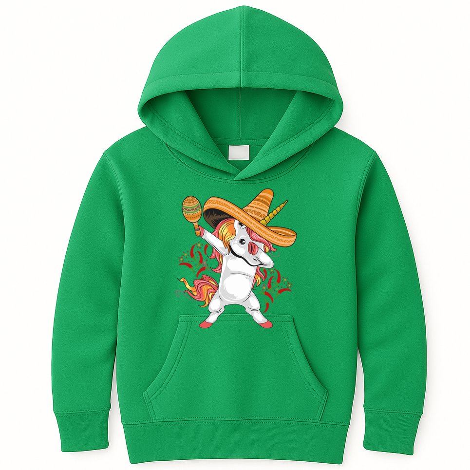 Cinco De Mayo Unicorn Dab Kids Hoodie