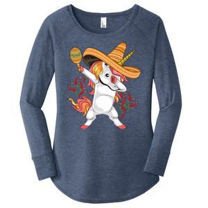 Cinco De Mayo Unicorn Dab Women's Perfect Tri Tunic Long Sleeve Shirt