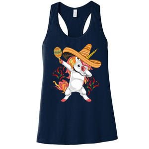 Cinco De Mayo Unicorn Dab Women's Racerback Tank