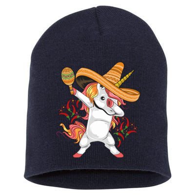 Cinco De Mayo Unicorn Dab Short Acrylic Beanie