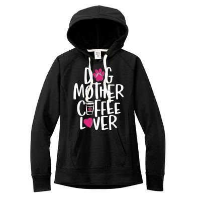 Cute Dog Mother Coffee Lover Women's Fleece Hoodie