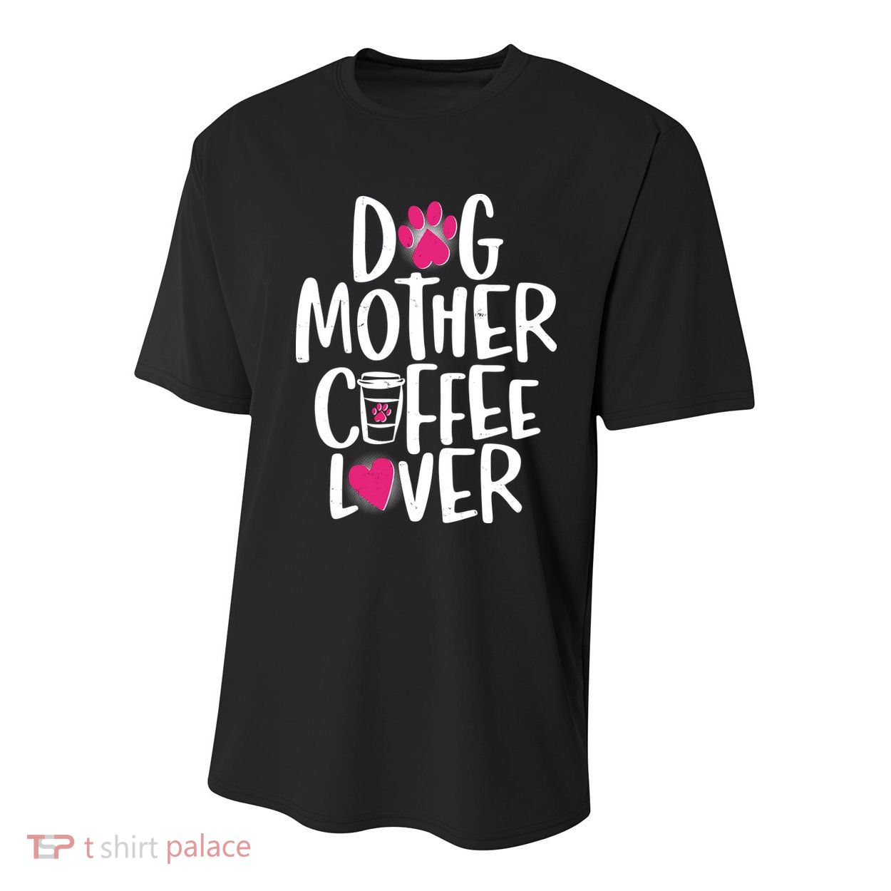 Cute Dog Mother Coffee Lover Youth Performance Sprint T-Shirt