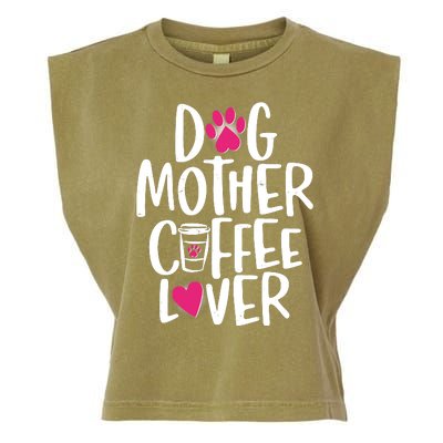 Cute Dog Mother Coffee Lover Garment-Dyed Women's Muscle Tee