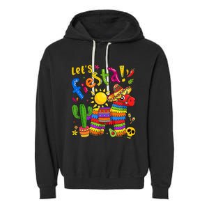 Cinco De Mayo Mexican LetS Fiesta Fun Garment-Dyed Fleece Hoodie